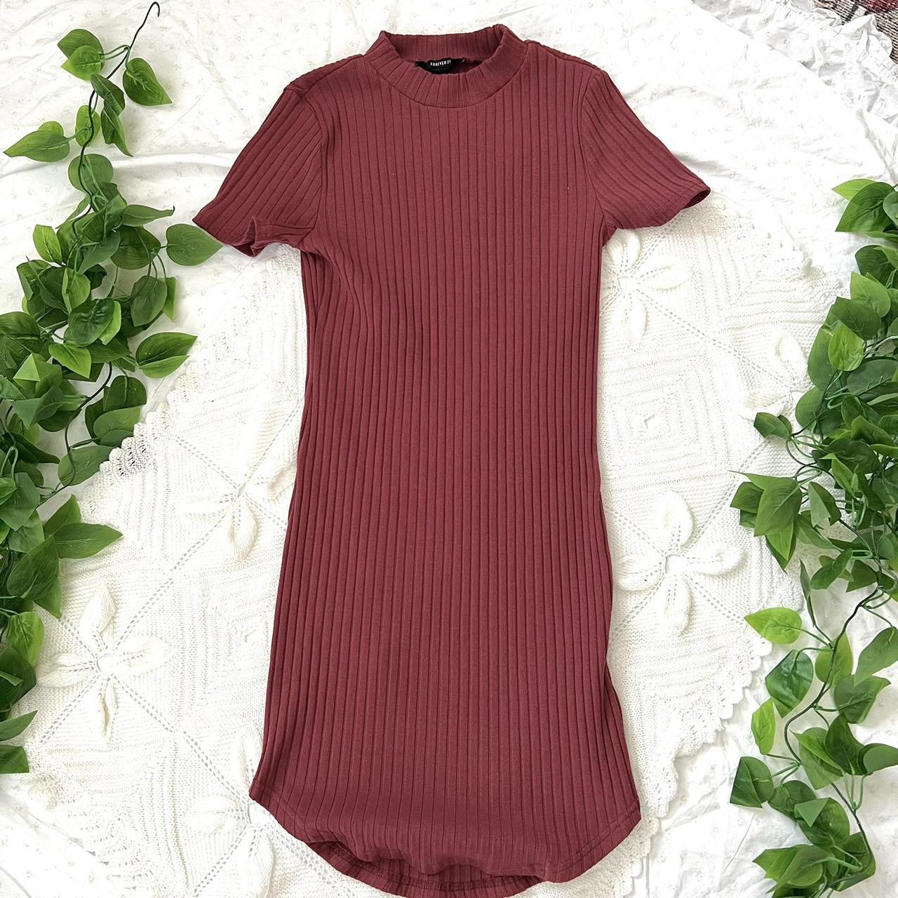 Burgundy dress sale forever 21