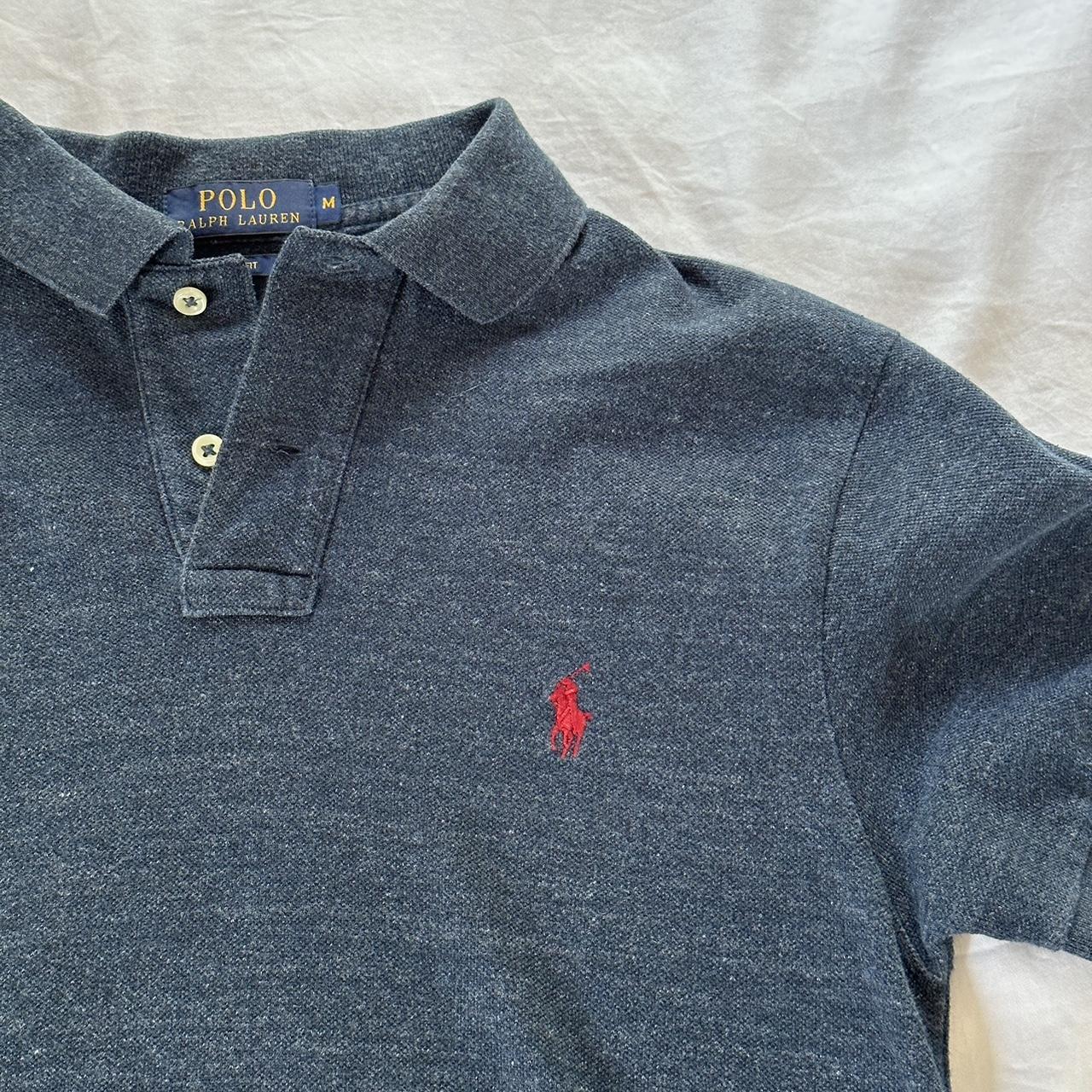 Polo Ralph Lauren navy polo shirt Slim fit size M In... - Depop