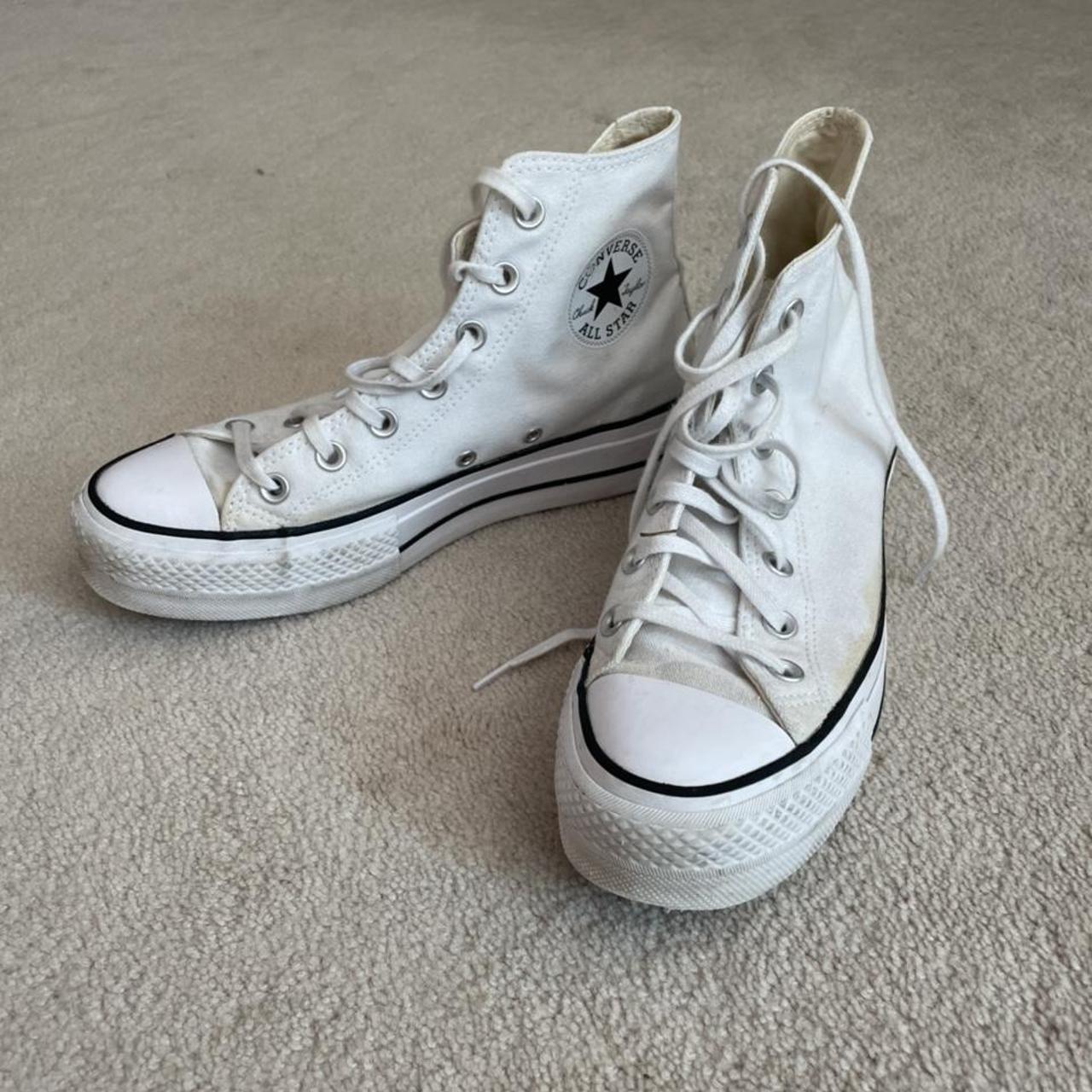 womens white platform converse