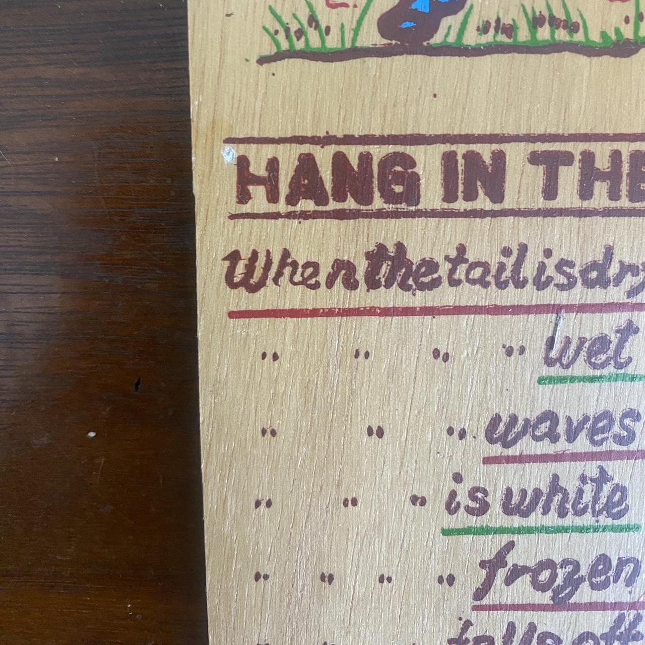 Vintage 1970s Wood Donkey Barometer wood... Depop