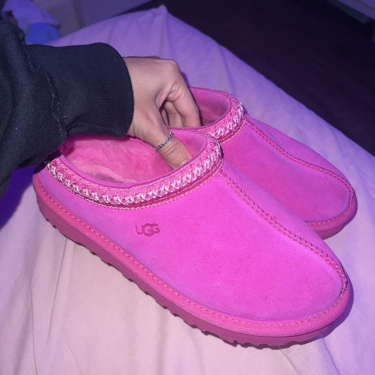 Ugg tasman pink slipper size 5 worn a few times a... - Depop