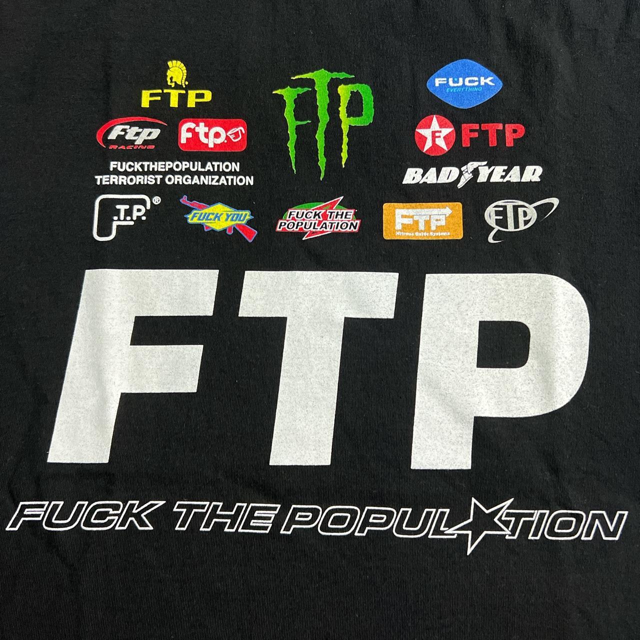 FTP Men's Black and White T-shirt (4)