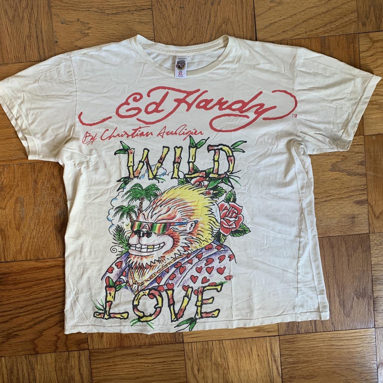 ed hardy white tee