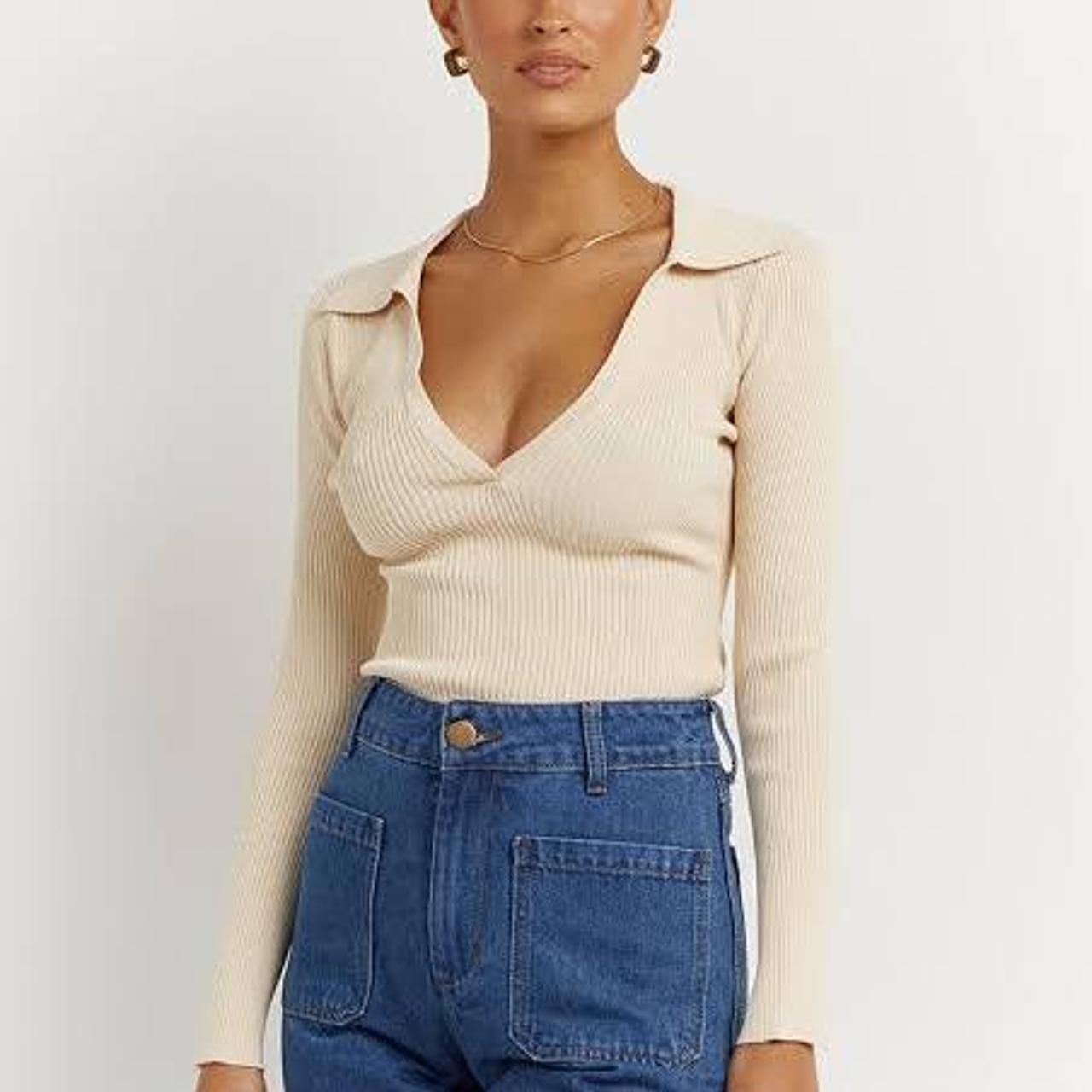 Women's Cream Top Depop