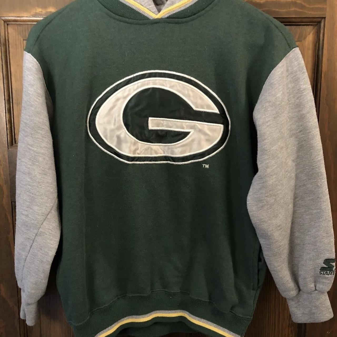 Starter Men's Green Green Bay Packers Raglan Long Sleeve Hoodie T