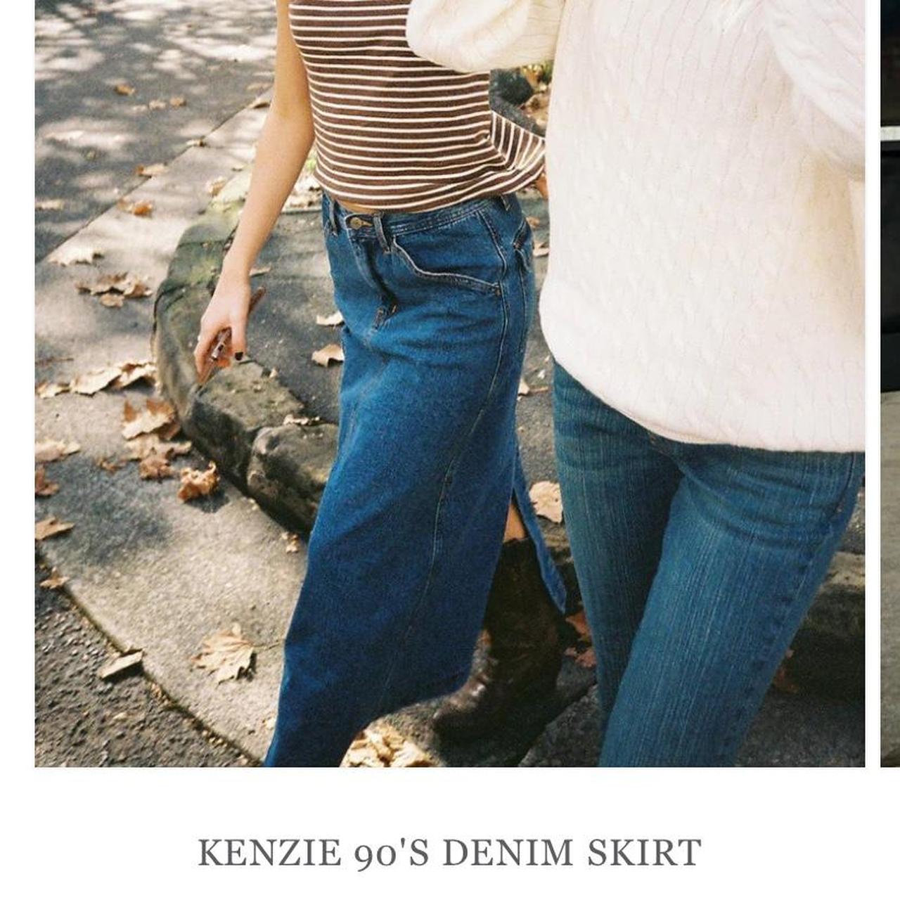 Brandy Melville kenzie 90's denim skirt Depop