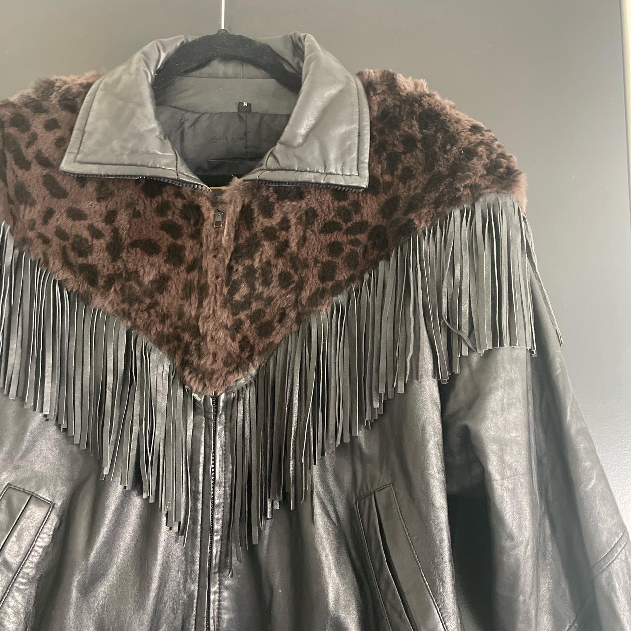 Vintage 80s Aspen leather jacket with fringe and... - Depop