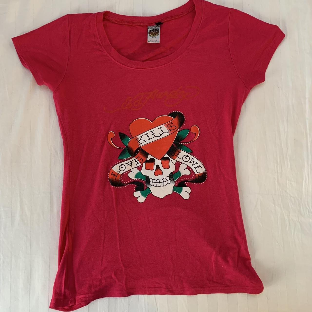 Ed Hardy Women's multi T-shirt | Depop