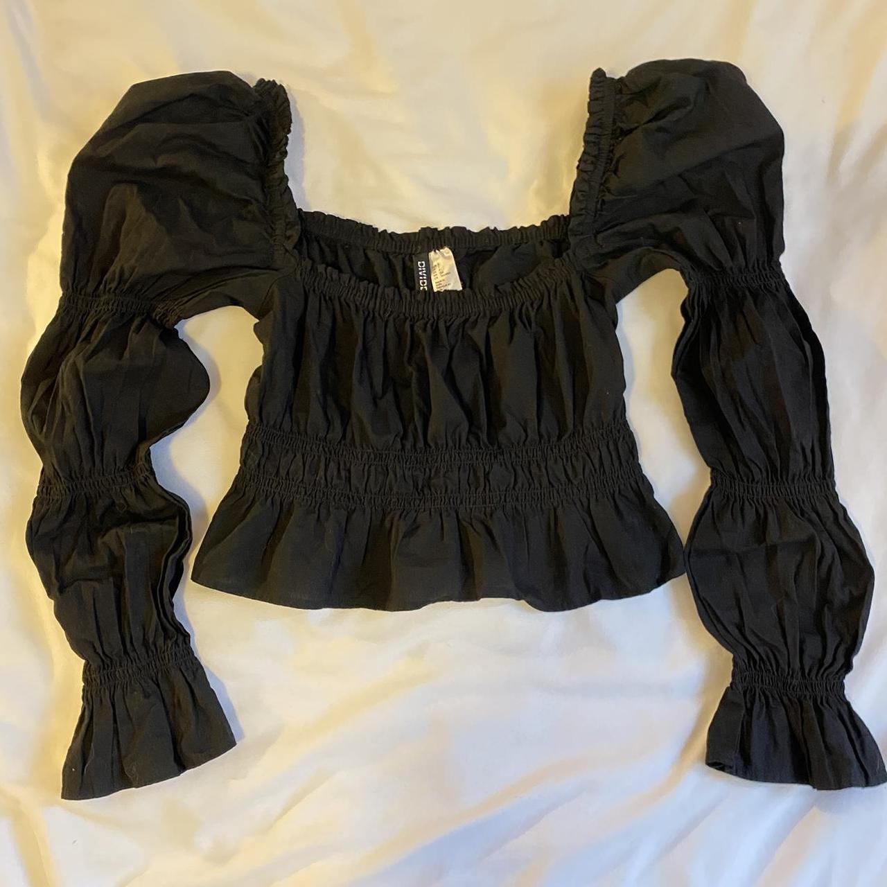 H&M Women's Black Blouse | Depop