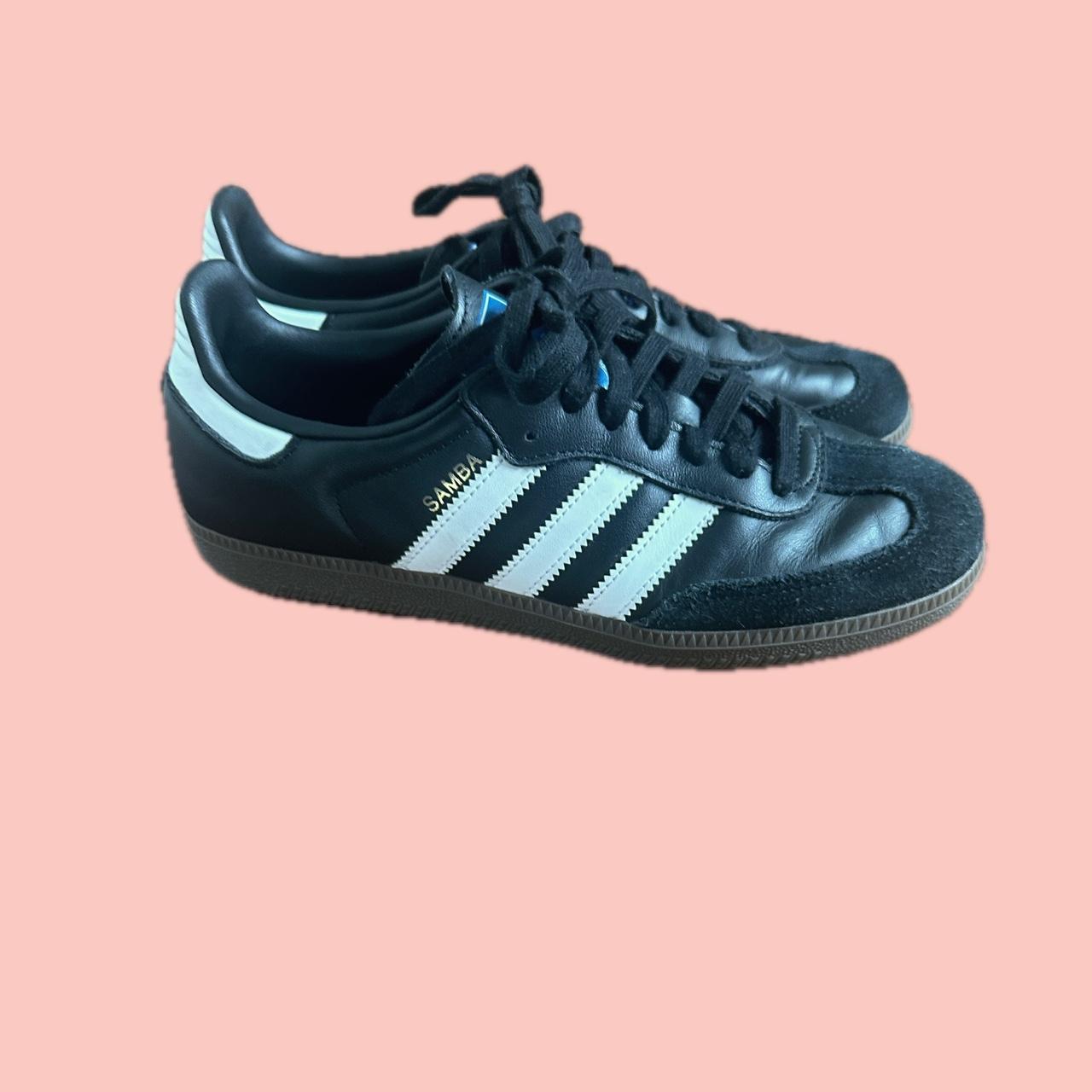 Black OG Samba . Lightly used. Bit of creasing but... - Depop