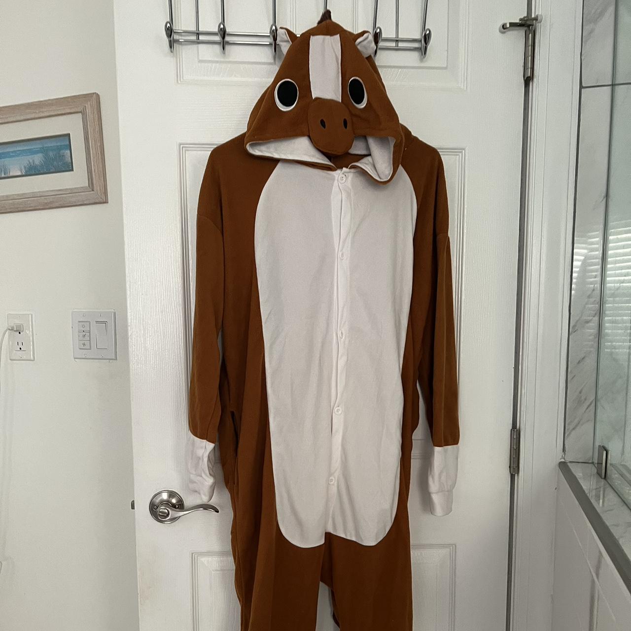 Brown horse onesie Adult size S - Depop