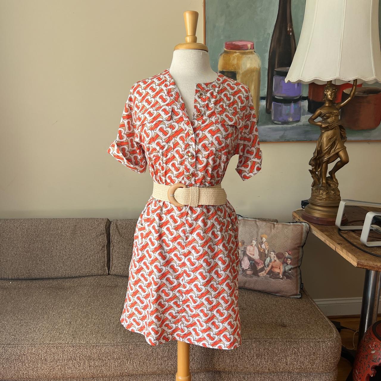 Burberry orange outlet dress