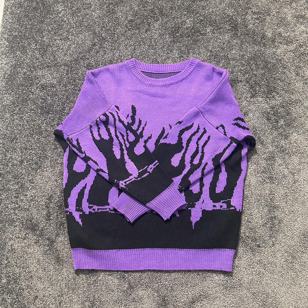 purple flame sweater