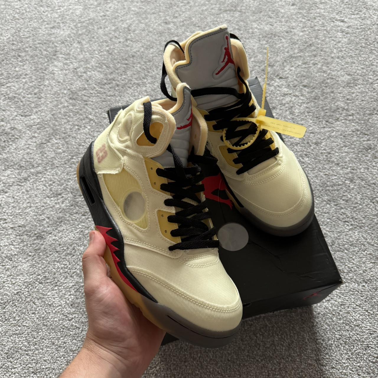 jordan 5 off white on foot