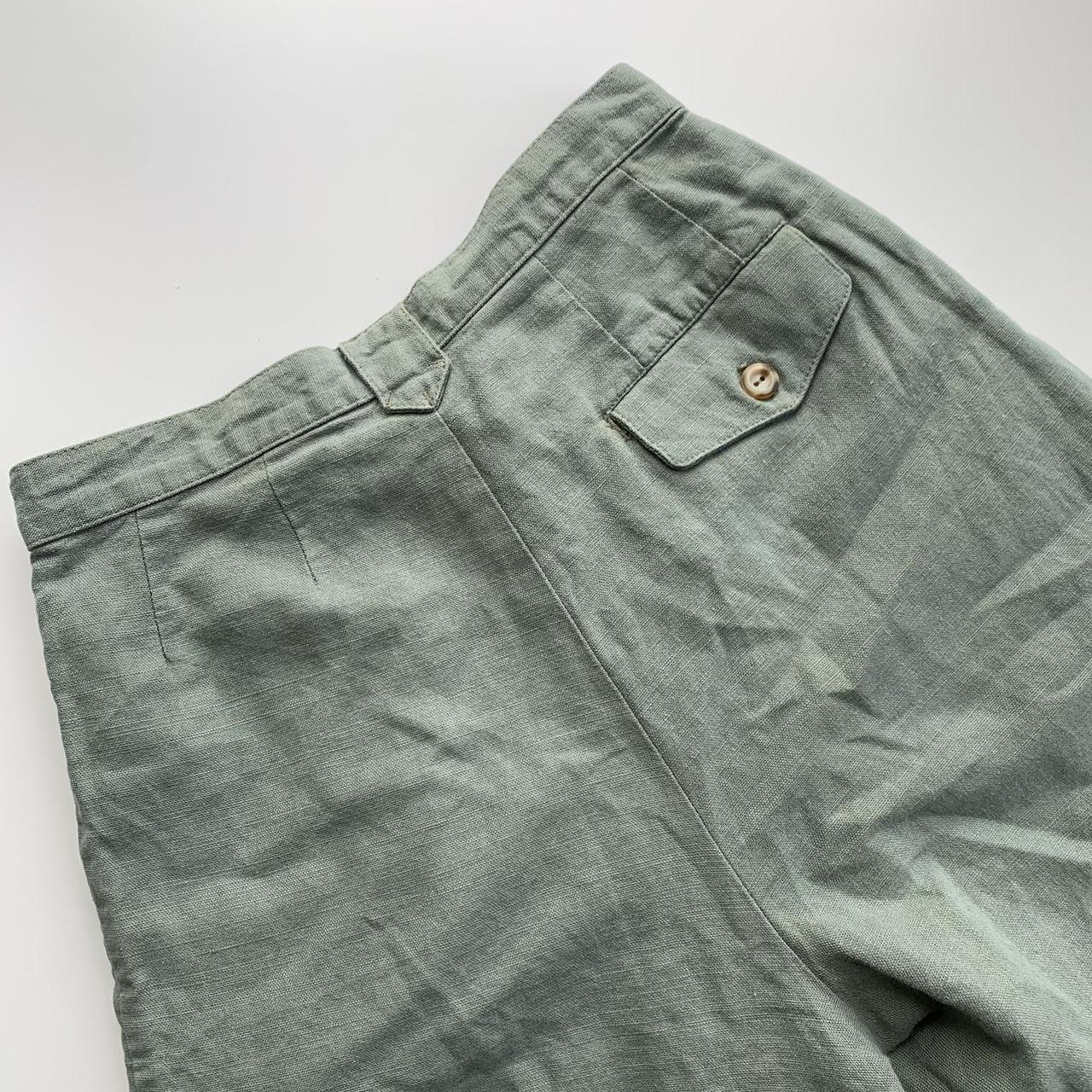Vintage st Michael linen blend longline shorts, high... - Depop