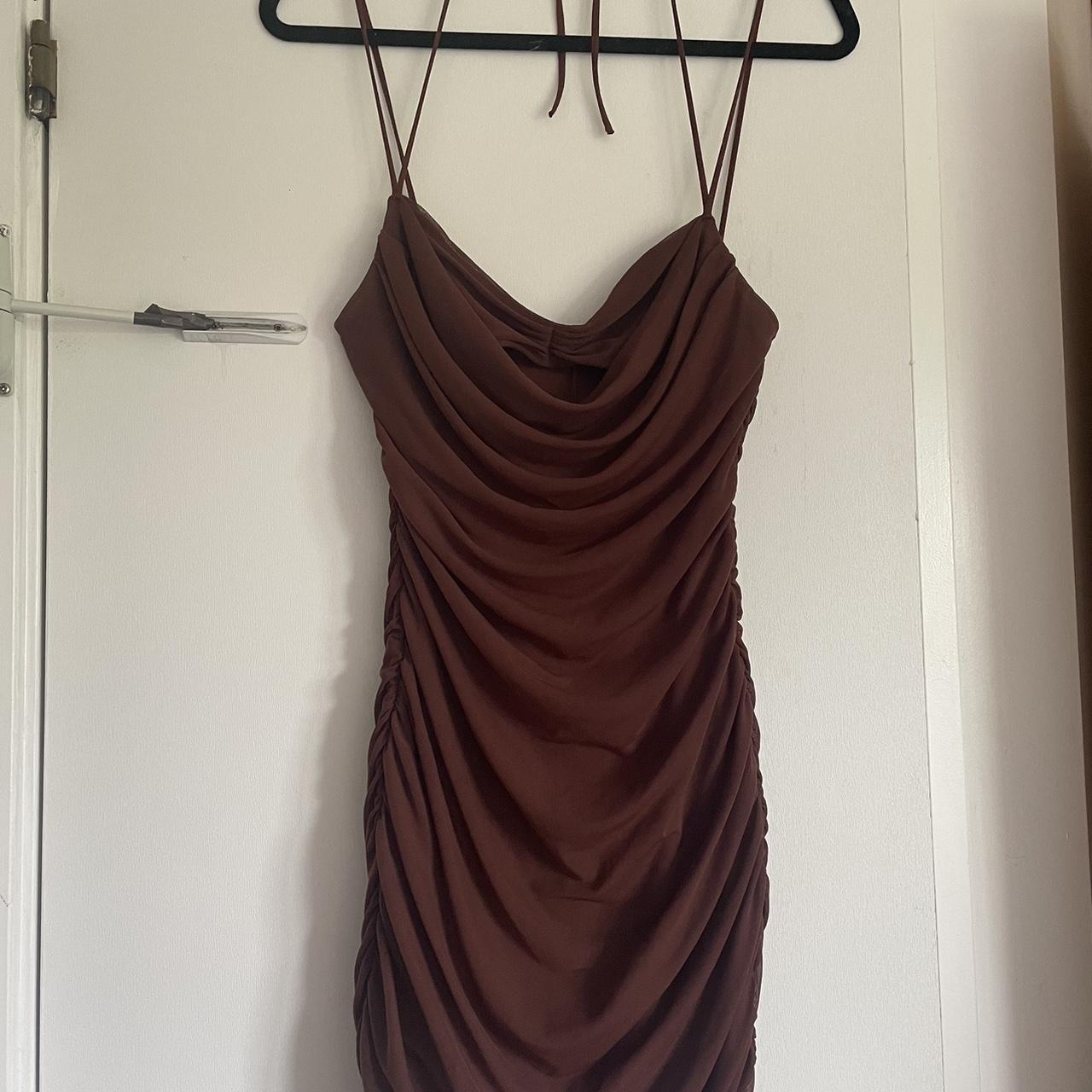 Oh Polly Women's Brown Dress | Depop