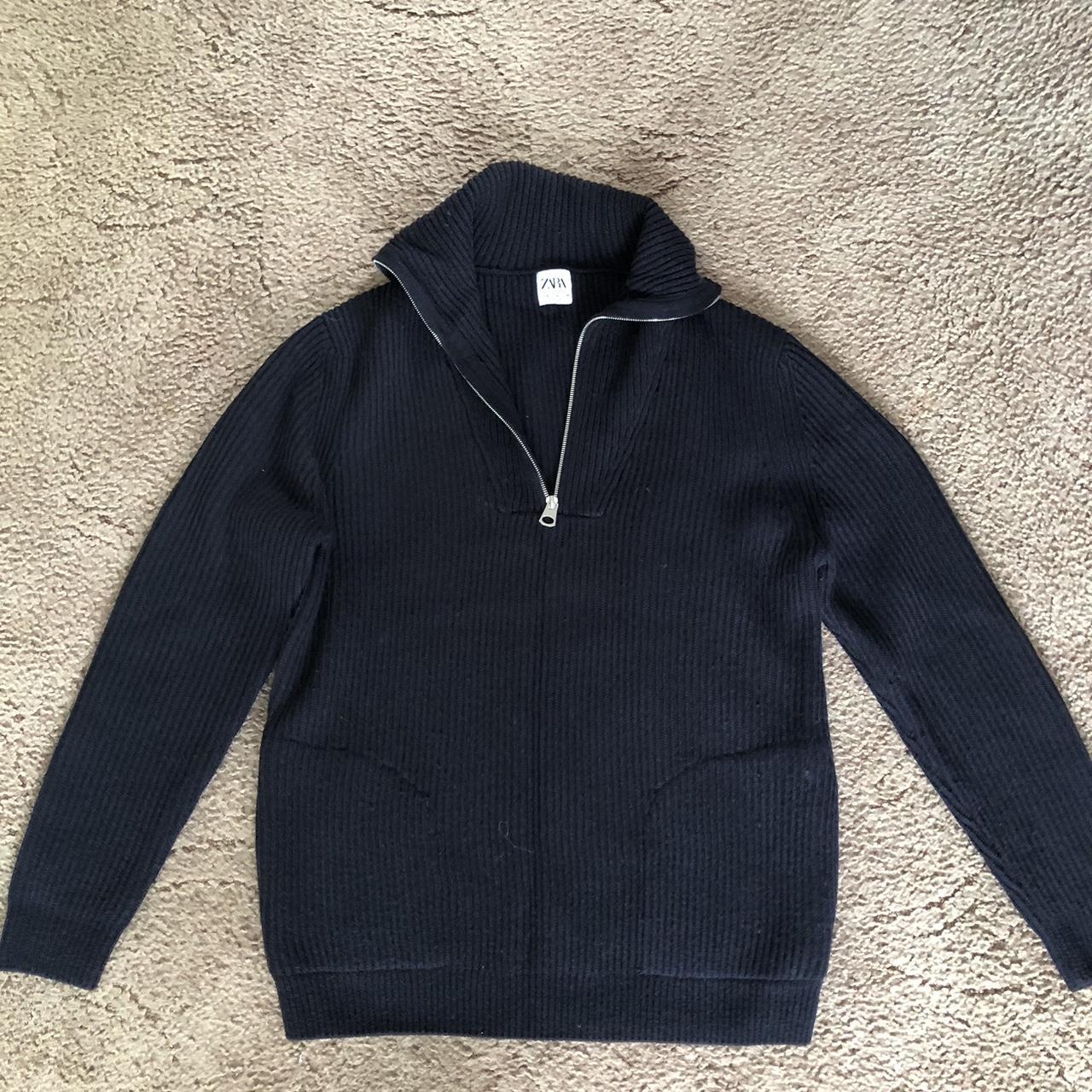 Zara 1/4 Zip Jumper - Depop