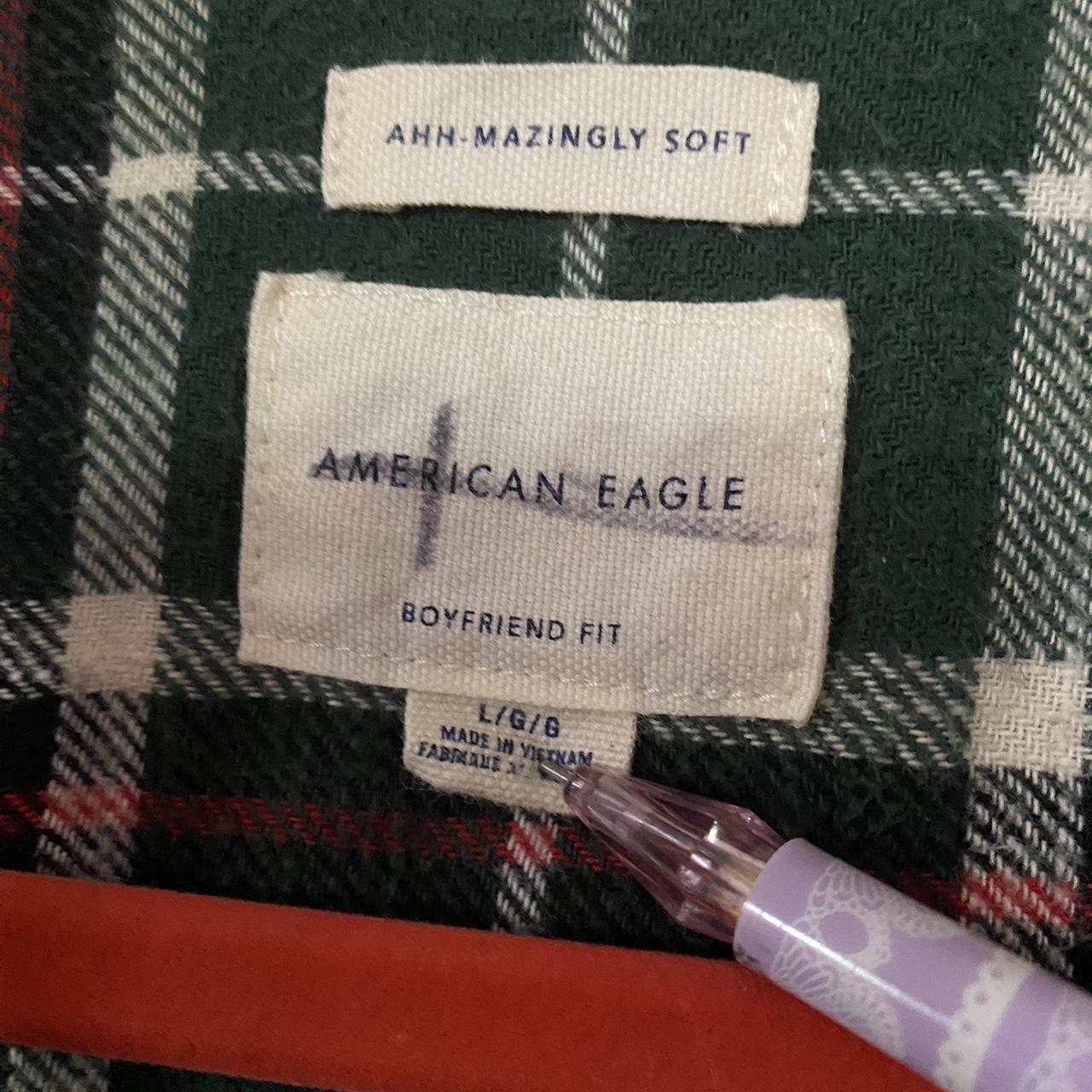 American Eagle soft flannel button up shirt size... - Depop