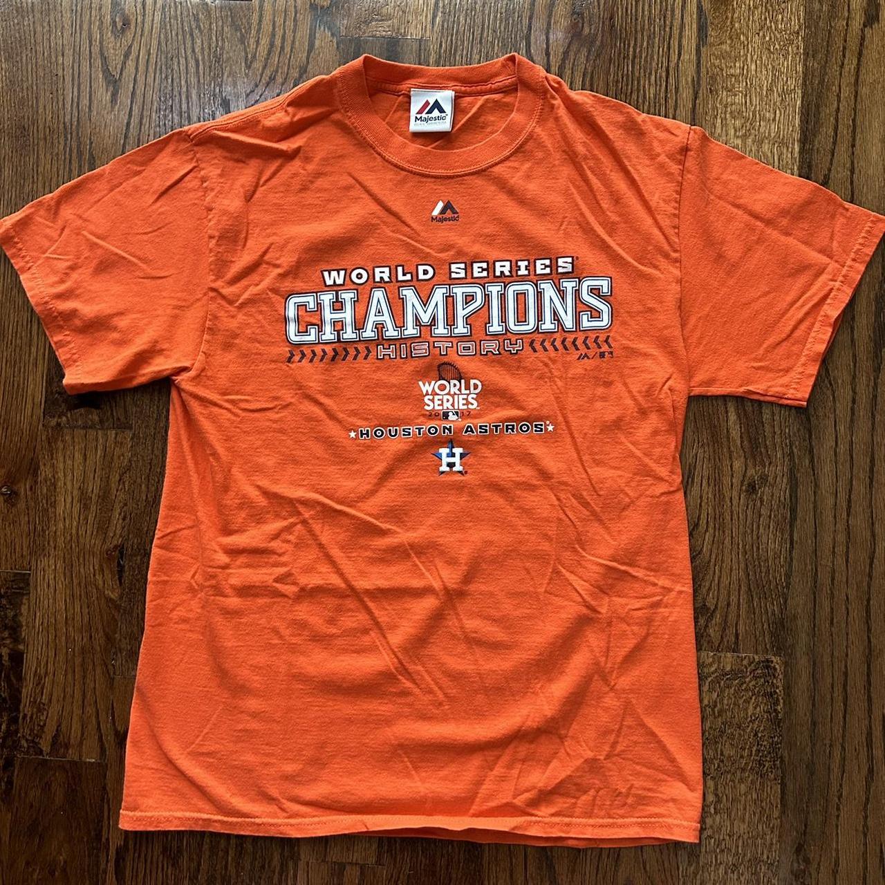 Houston Astros 2017 World Series Champions Orange - Depop