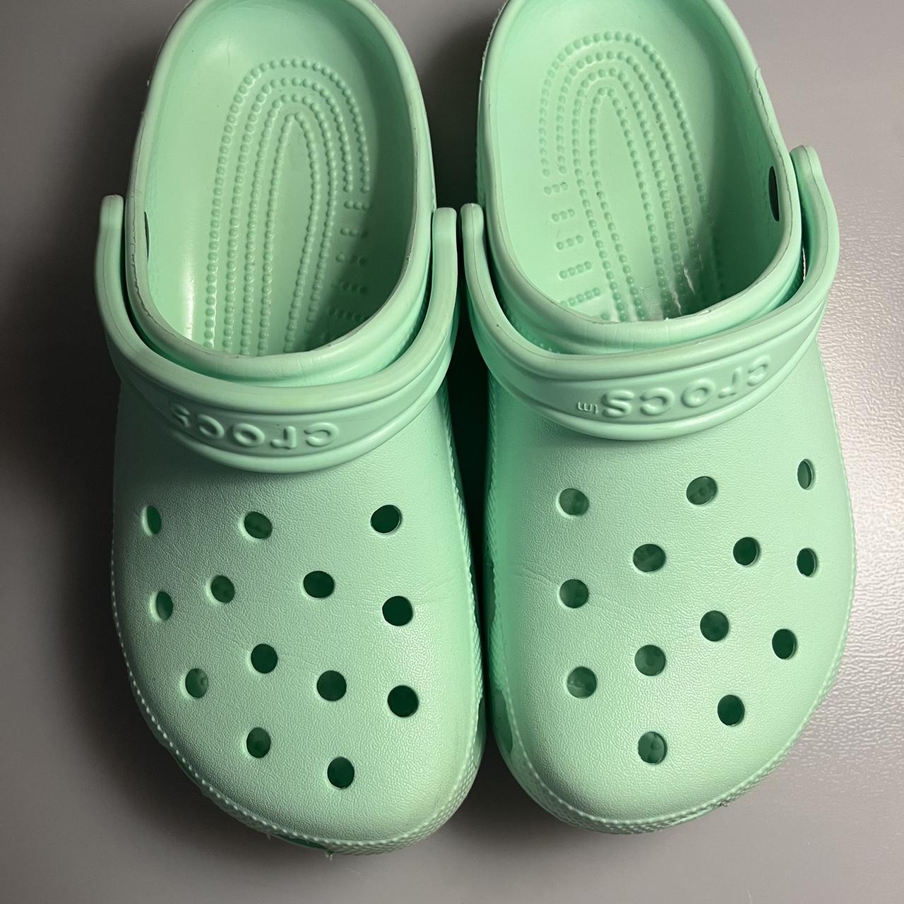 Mint green clogs hot sale