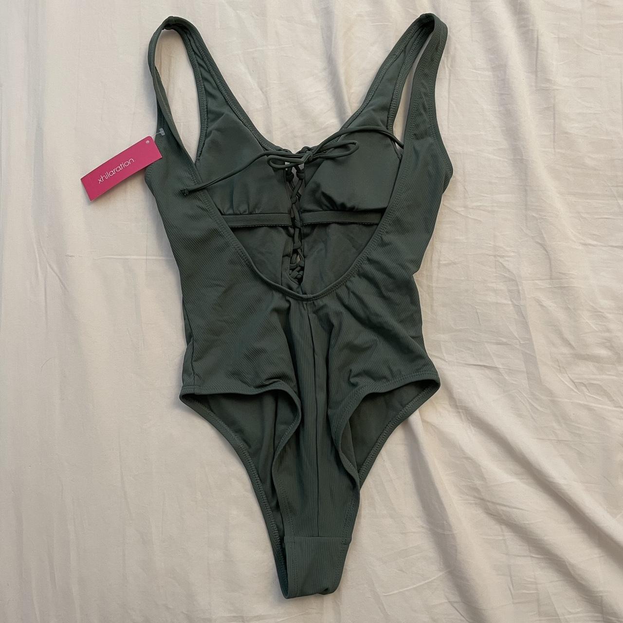 Xhilaration Women's Green Swimsuit-one-piece | Depop