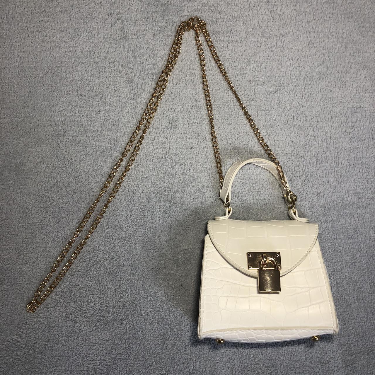 Nasty Gal Women's Cream and White Bag Depop