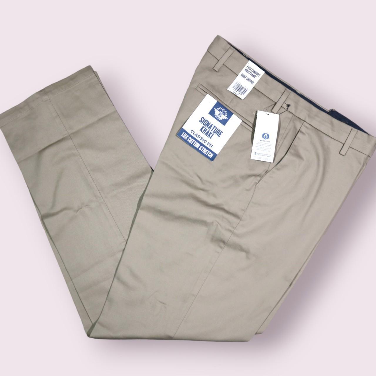Dress Pants Men Dockers Classic Fit Signature Khaki Lux Cotton
