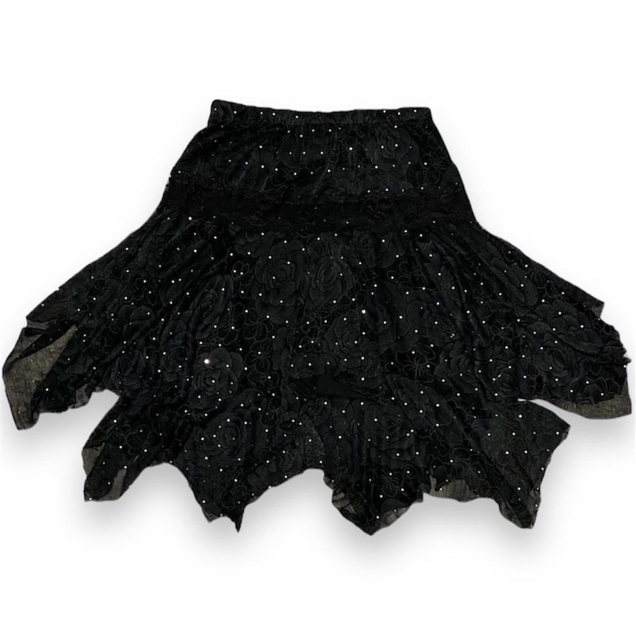 Asymmetrical Glitter Fairy Skirt Lace fabric with. Depop