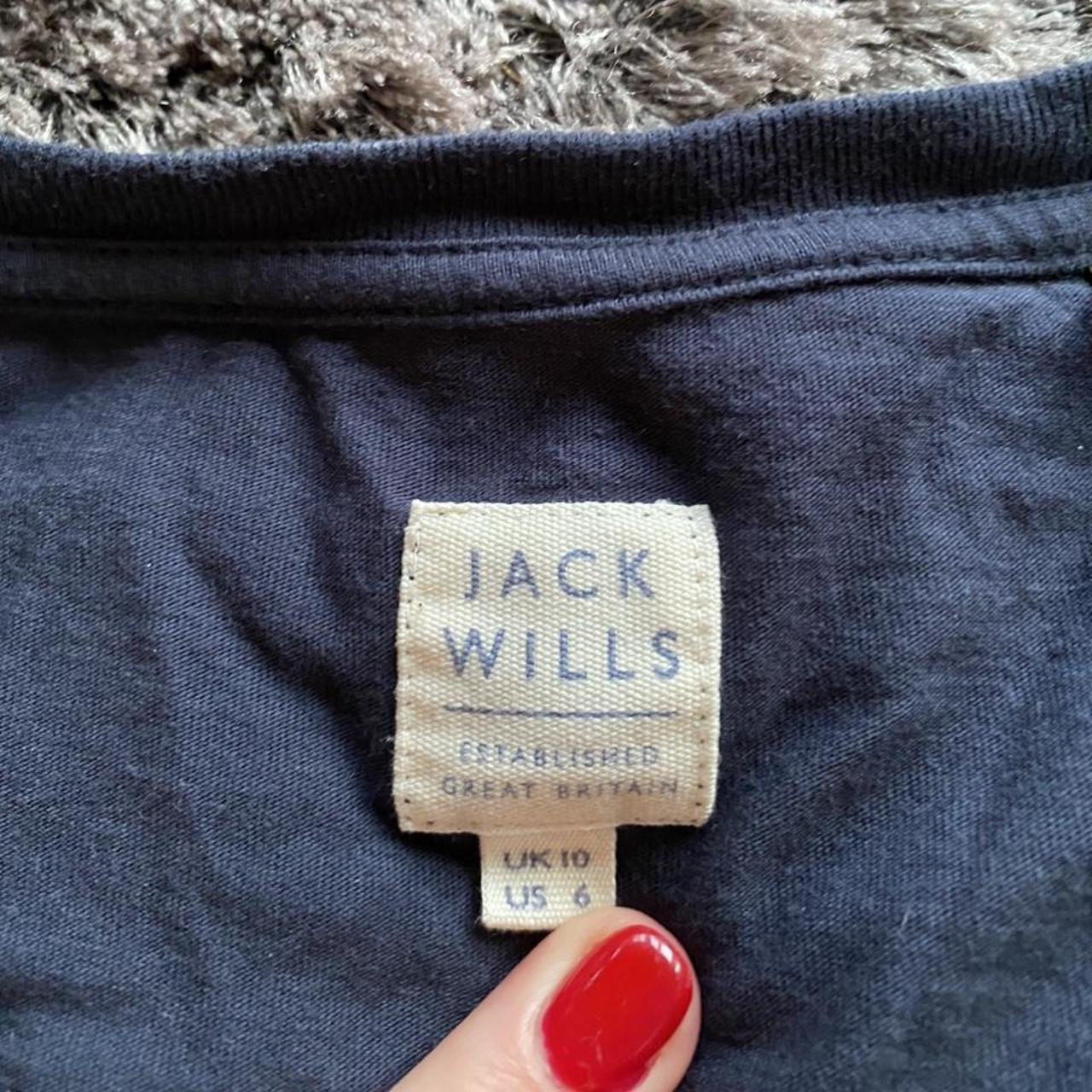 Jack wills navy top 🔝 Size 10 😚 Stretchy material... - Depop