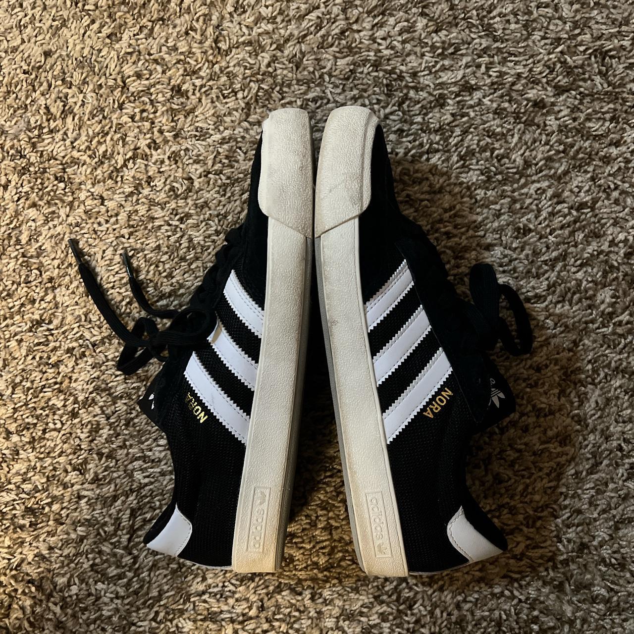 mens black and white adidas