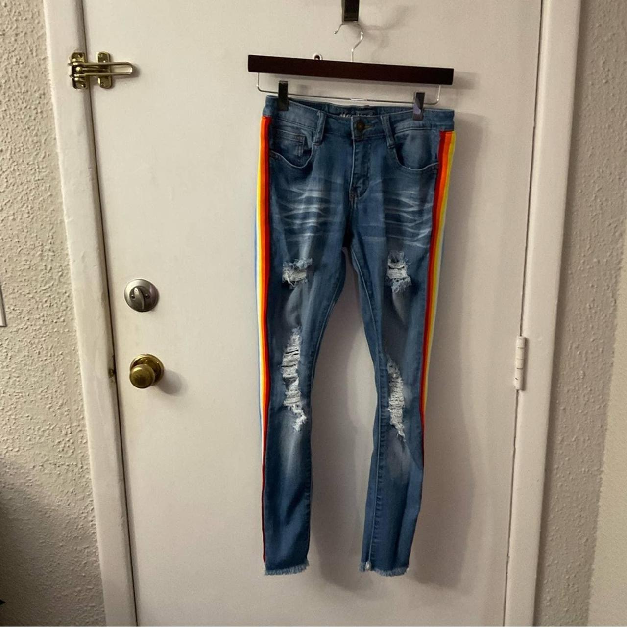 Multi colored hot sale denim jeans