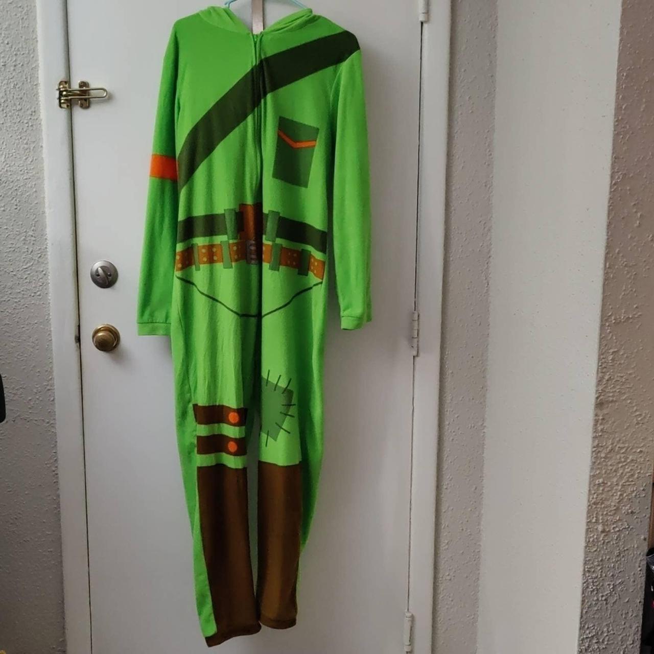 FORTNITE Green Dinosaur Onesie Size M Style Depop