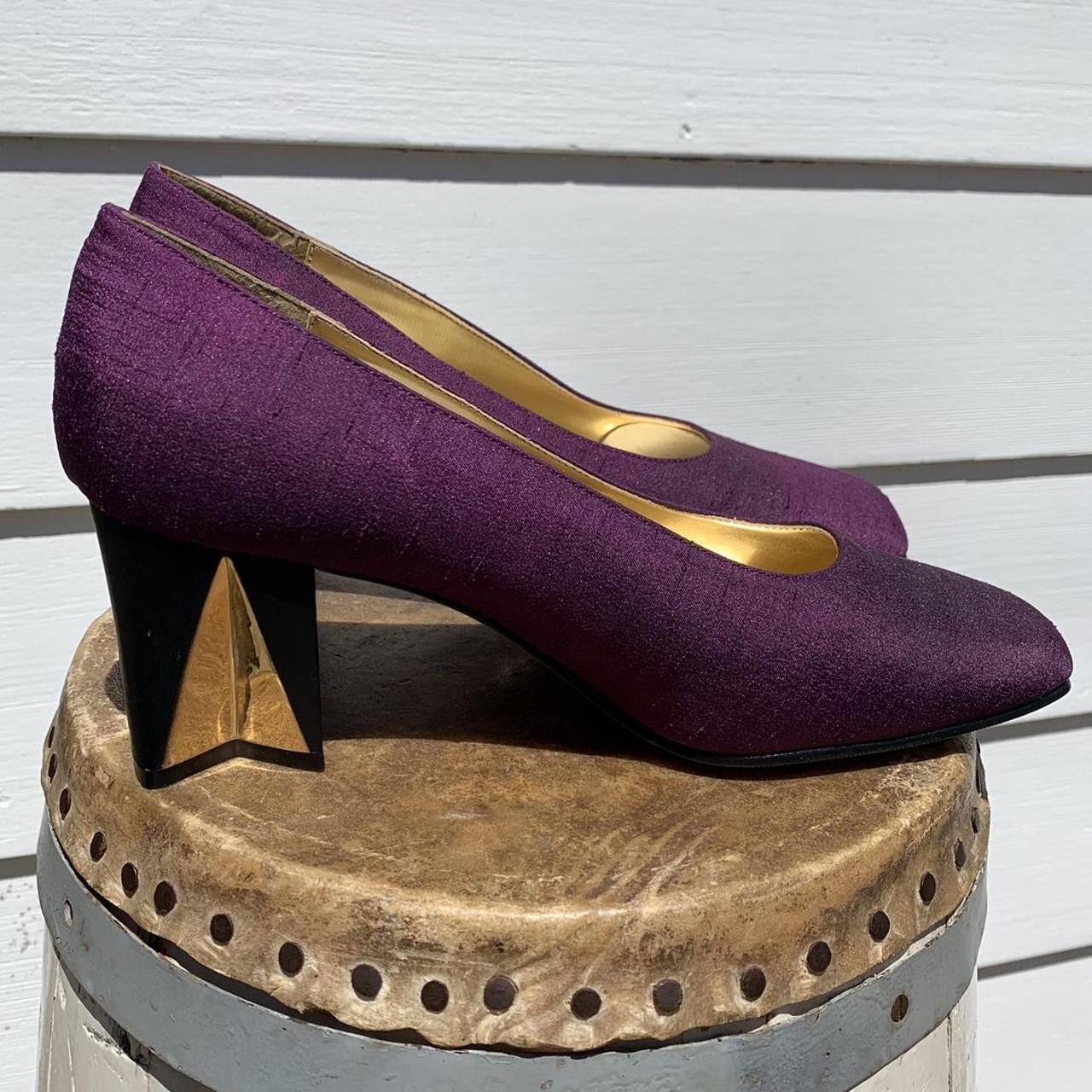 Purple and sale gold heels