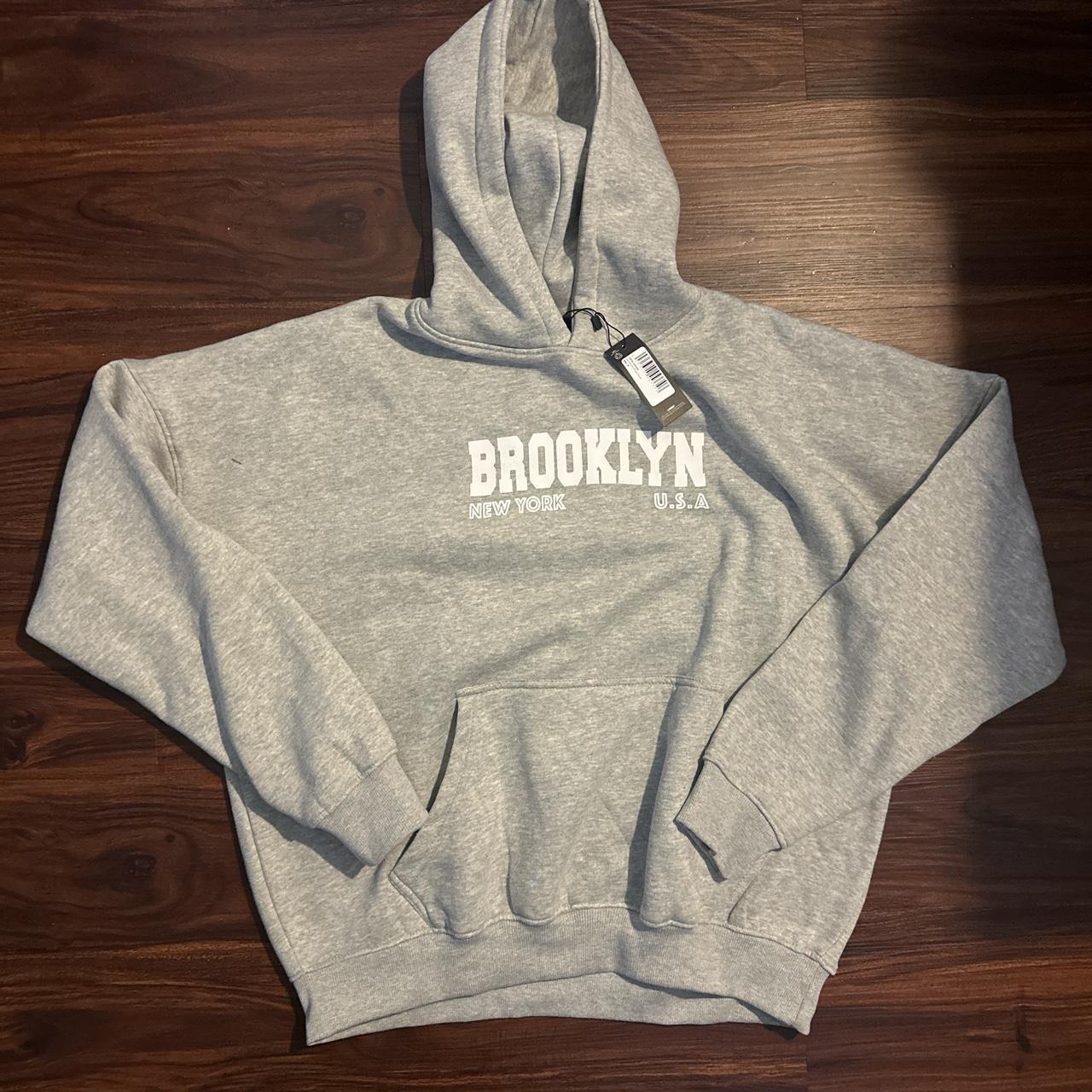 Grey brooklyn hoodie Clearance