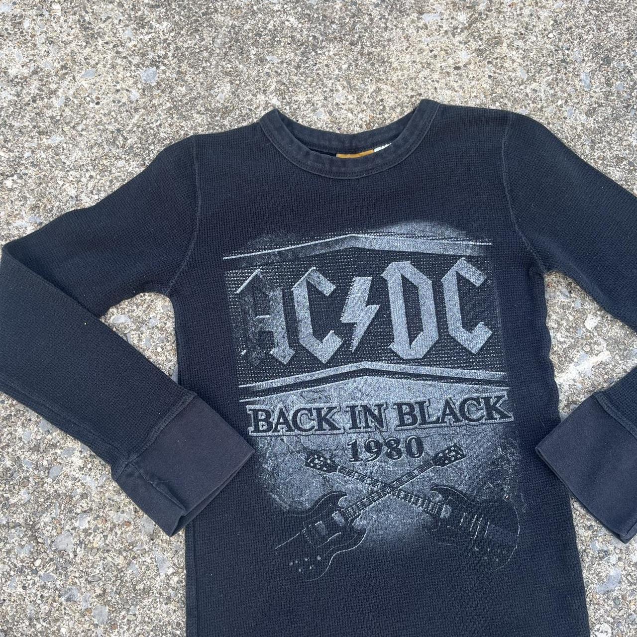 Y2K AC/DC Black Thermal Rockware Size Small Bundle... - Depop
