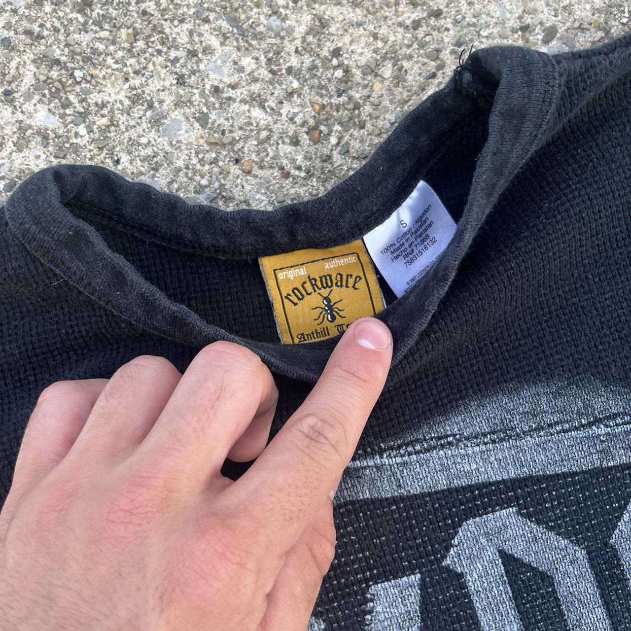 Y2K AC/DC Black Thermal Rockware Size Small Bundle... - Depop