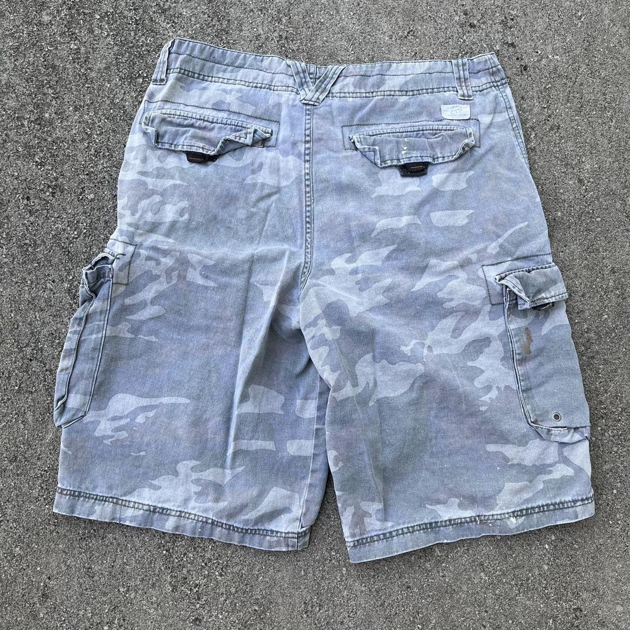 Vintage Mens Cargo Shorts OTB Lightwash Camo White... - Depop