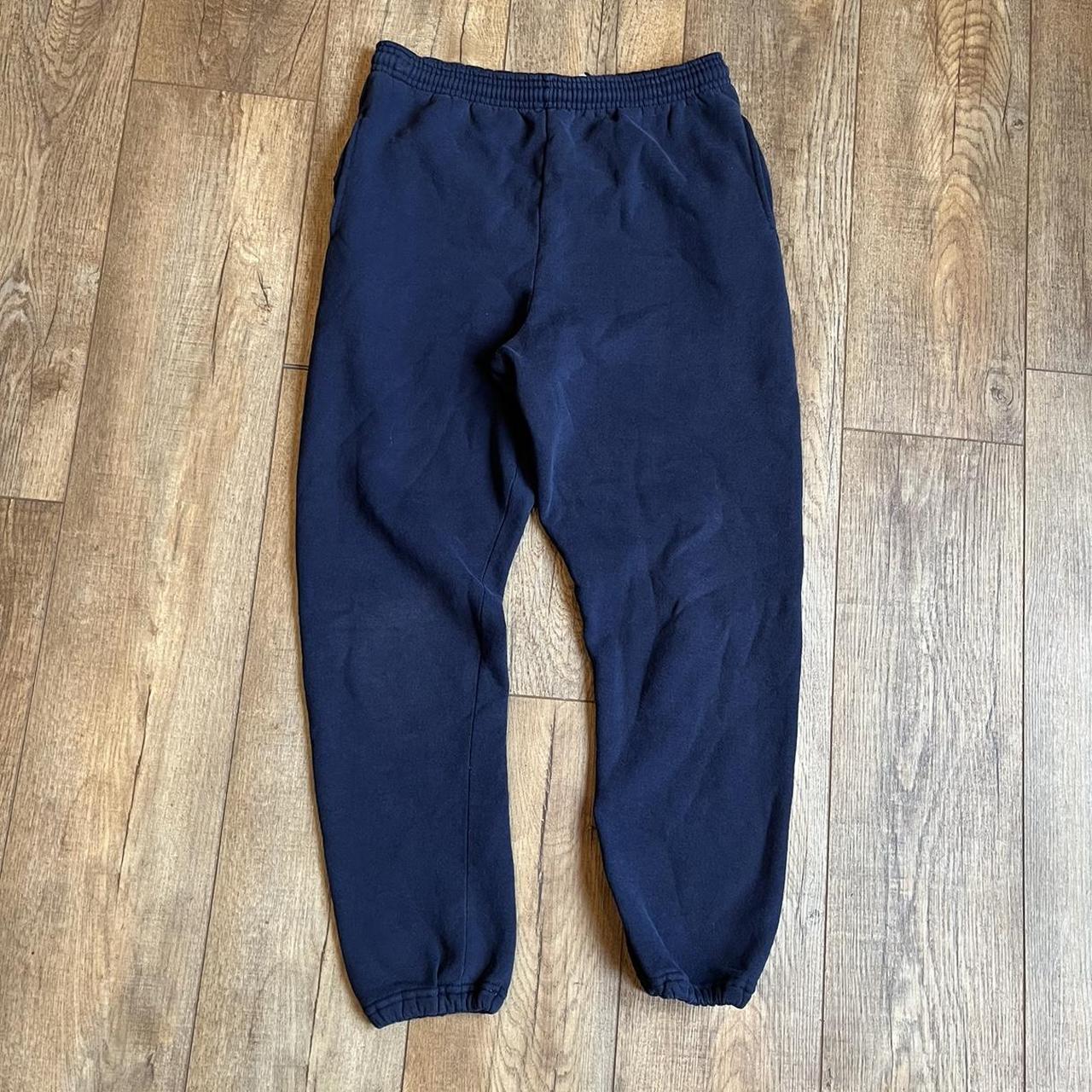 Vintage Navy Essential 90s Sweatpants Elastic Waist... - Depop