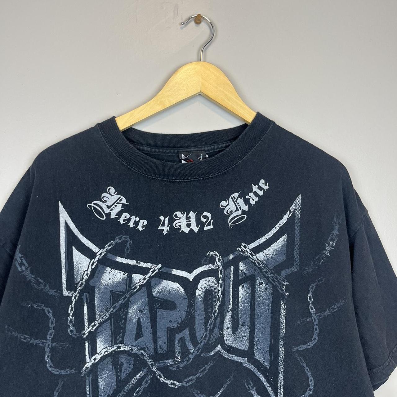 Y2K Tap Out Tshirt Here 4 U 2 Hate Skater Grunge - Depop