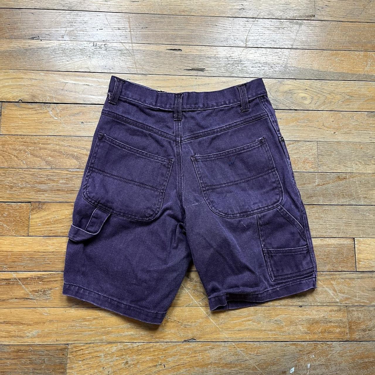 Y2K Womens Purple Carpenter Shorts Retro Preppy - Depop
