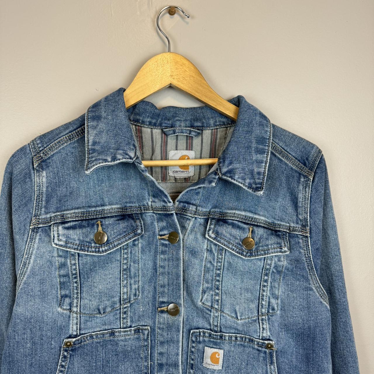 Y2K Womans Carhartt Denim Jacket Size Small... - Depop