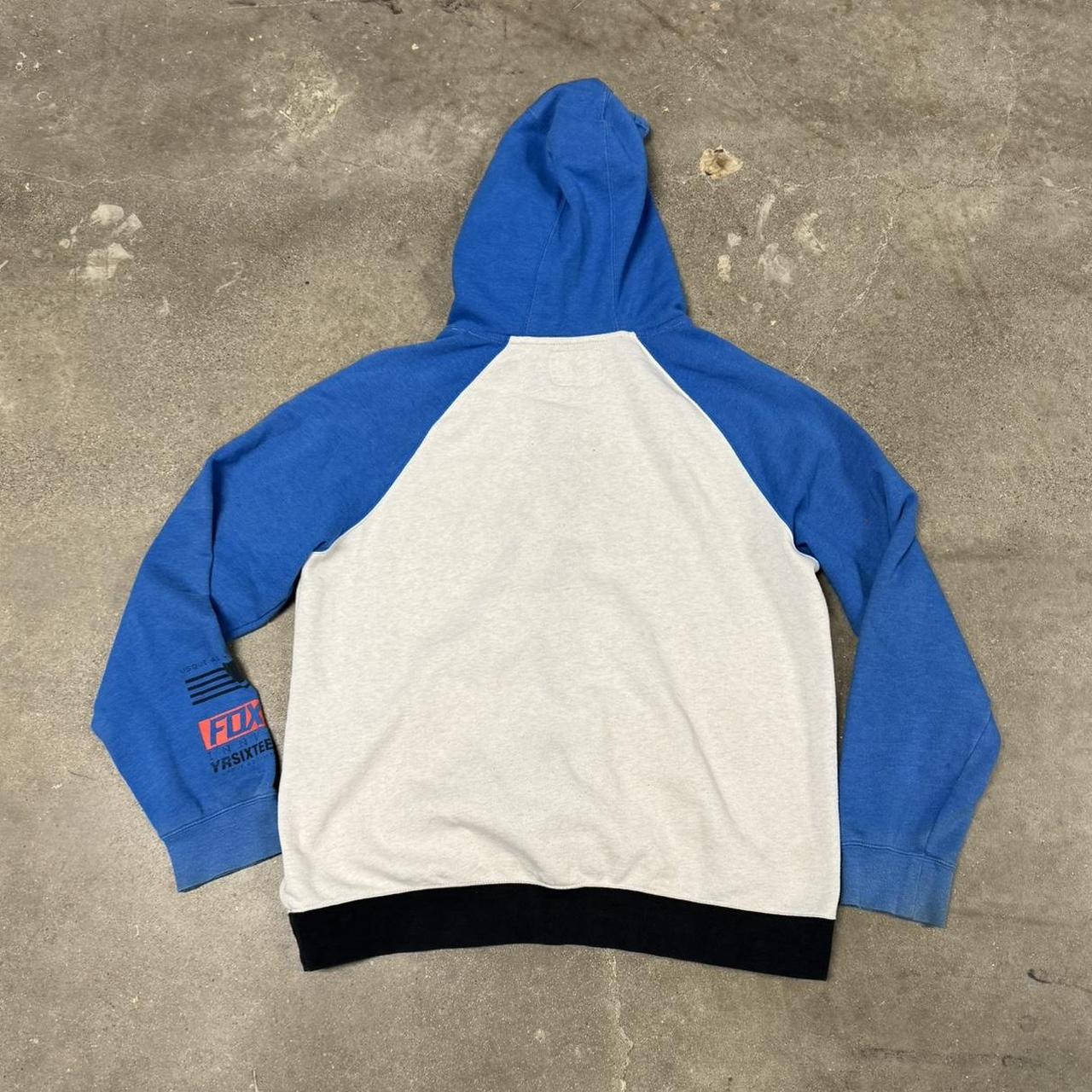 Y2K fox racing zip up hoodie skater essential Size | Depop