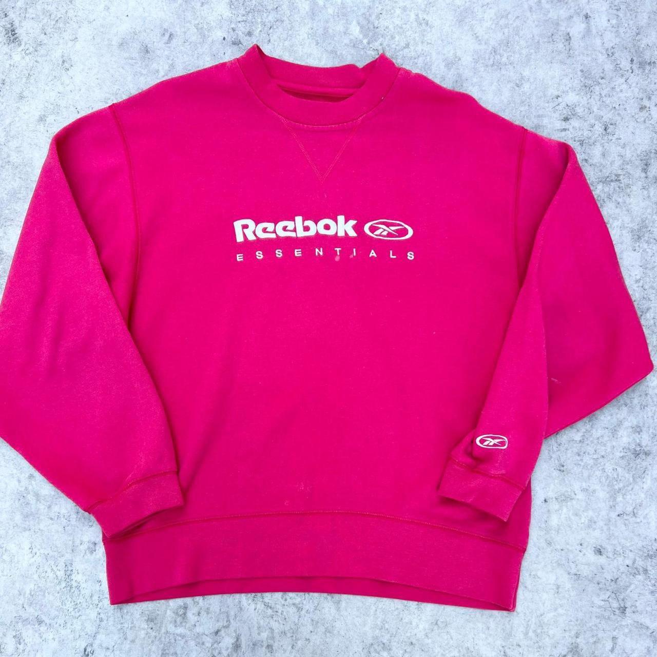 Reebok vintage sweatshirt mens hot sale pink