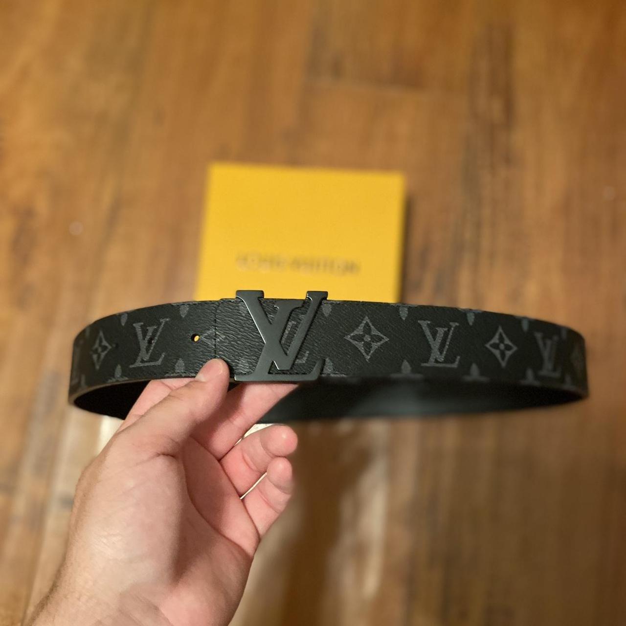 Louis Vuitton Men's Black Belt Depop