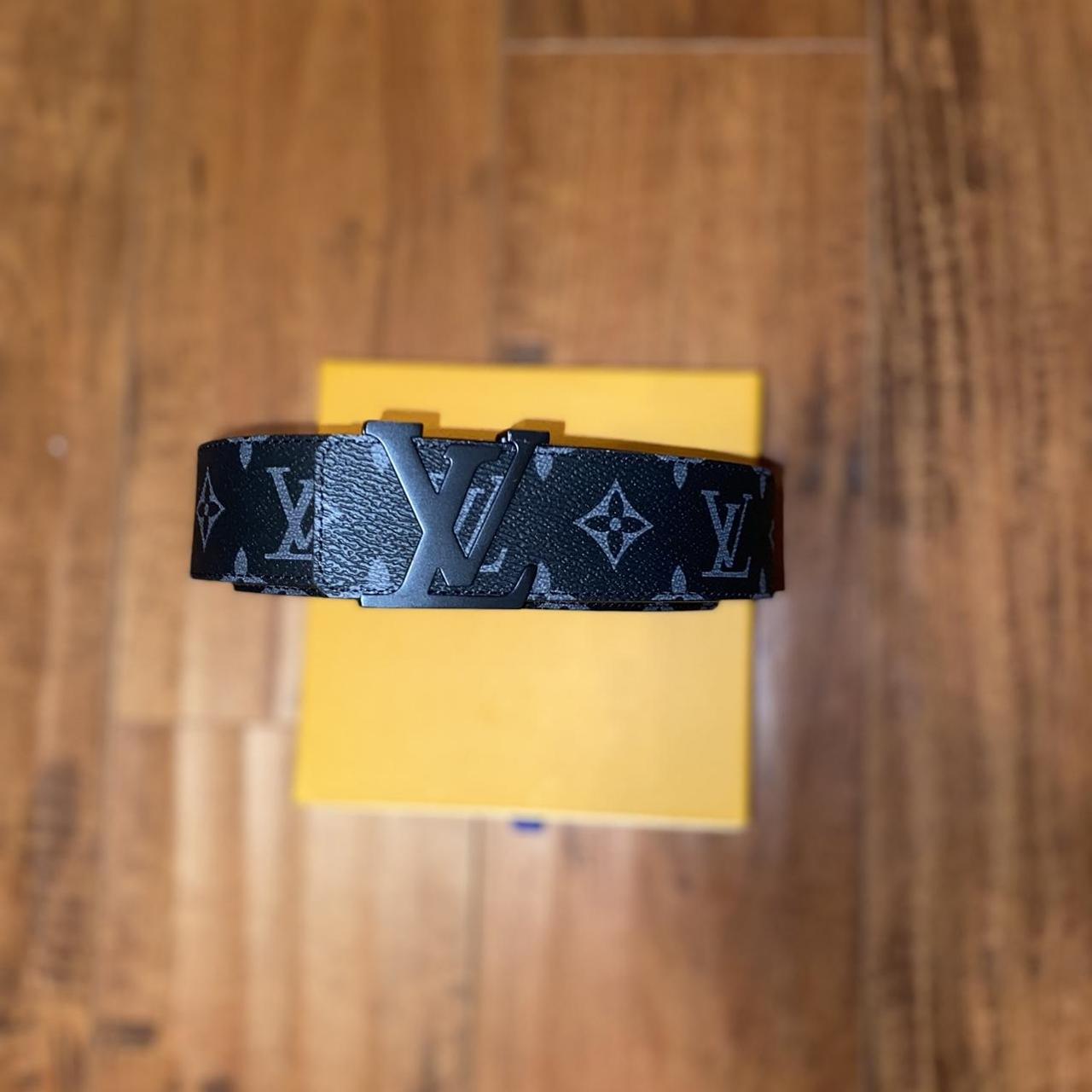 Louis Vuitton Men's Black Belt Depop