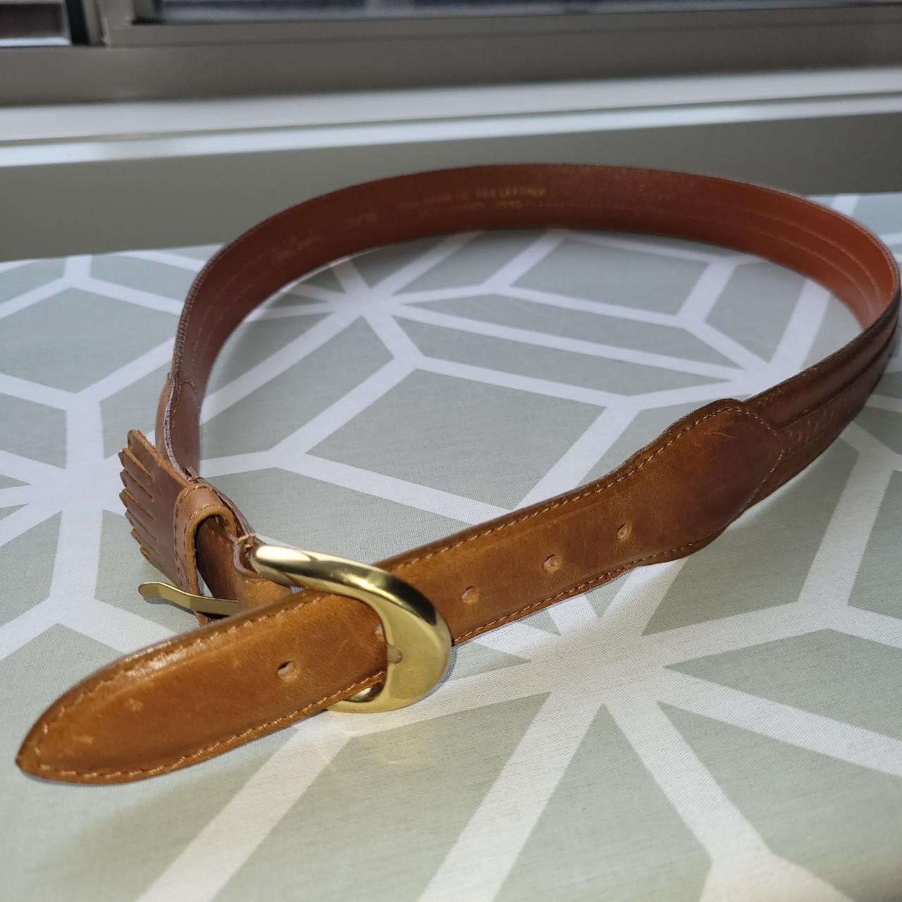 Pierre Cardin leather belt, size 32/80. Full grain... - Depop
