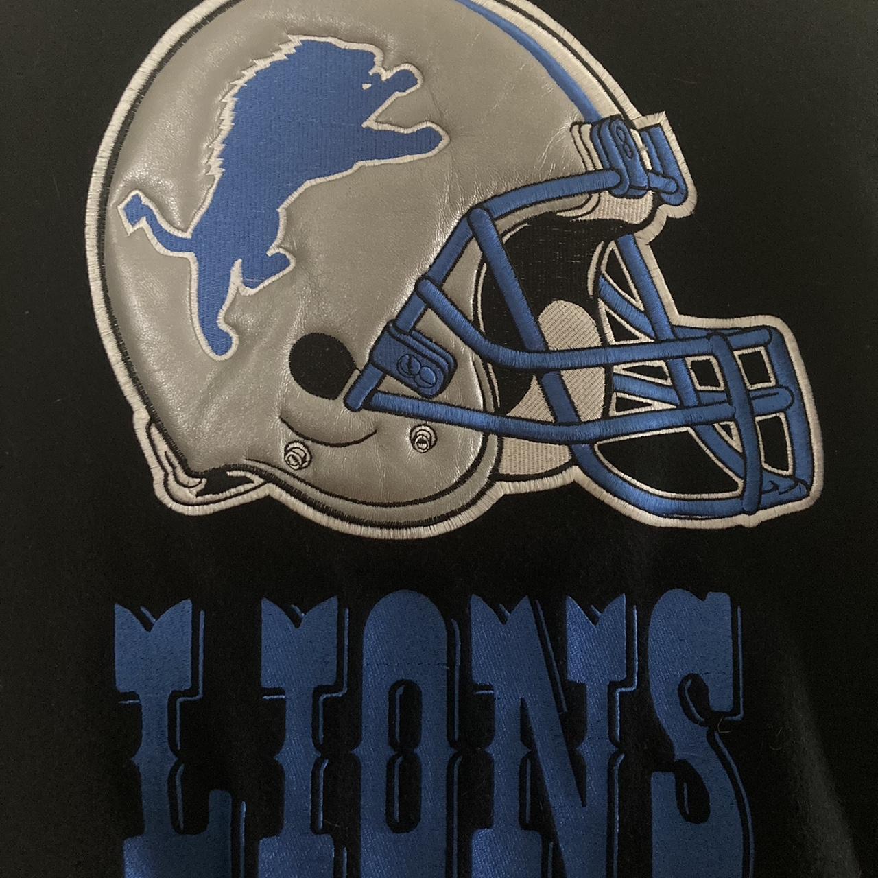 Vintage 90's Detroit Lions Varsity style jacket Size - Depop