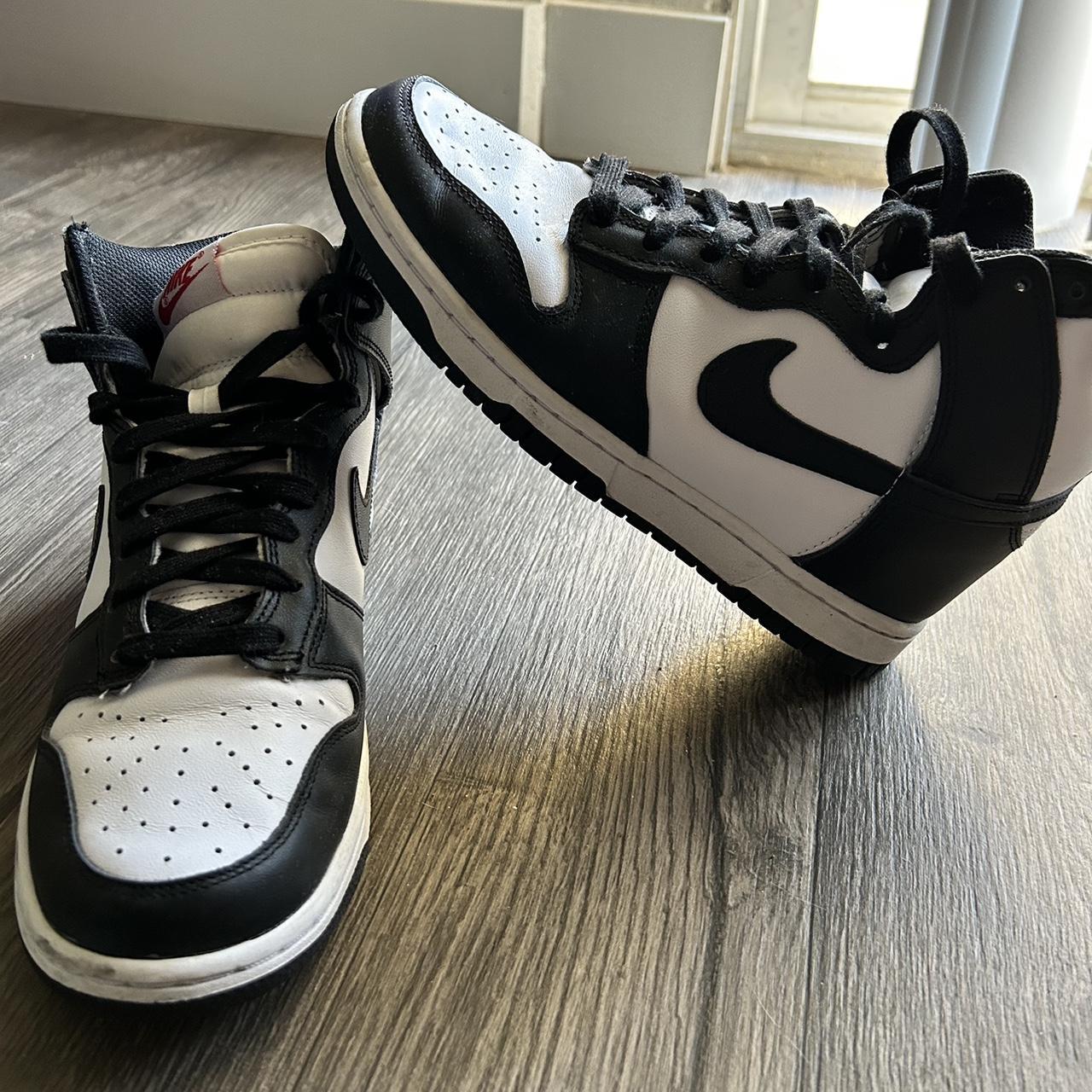 b&w nike dunk mids size 7W. worn a handful of times,... Depop