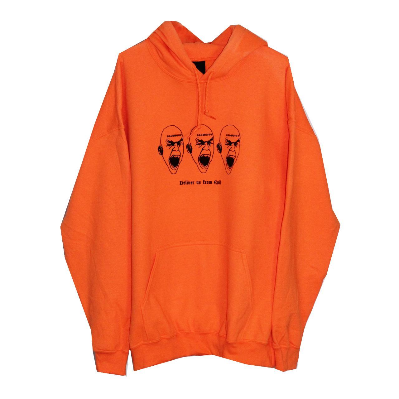 Mens Orange Hoodie Depop