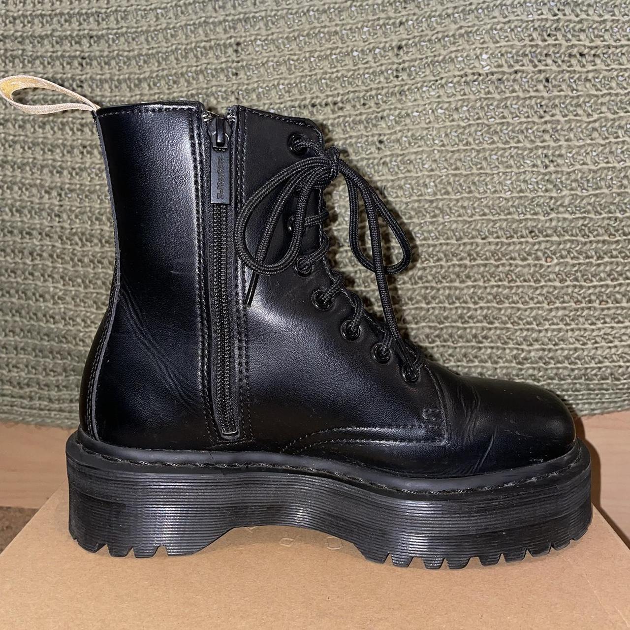 all black doc marten platform boots size 7w (6m) •... - Depop